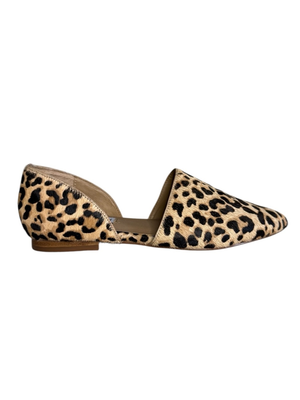 Steve Madden leopard-print calf hair d'Orsay pointed-toe flats Size 6.5
